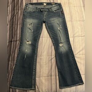 Silver Jeans Blue Flare Wide Leg Denim